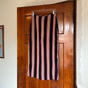 Striped Reformation midi skirt